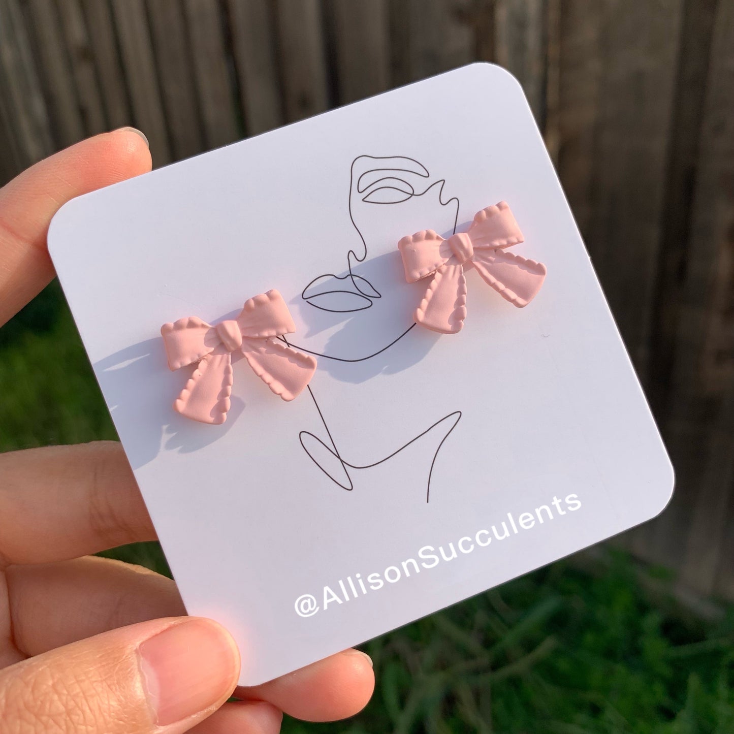 Cute 'Pink Bou' Earrings (S925 Post)