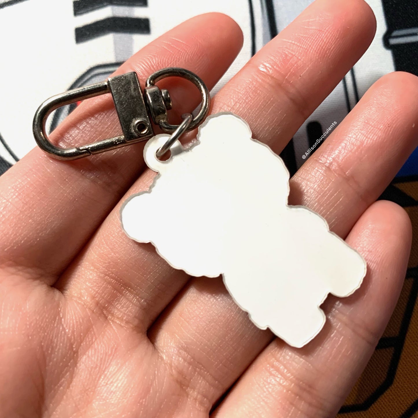 Cute “Panda Boy Loves Bamboo” Keychain