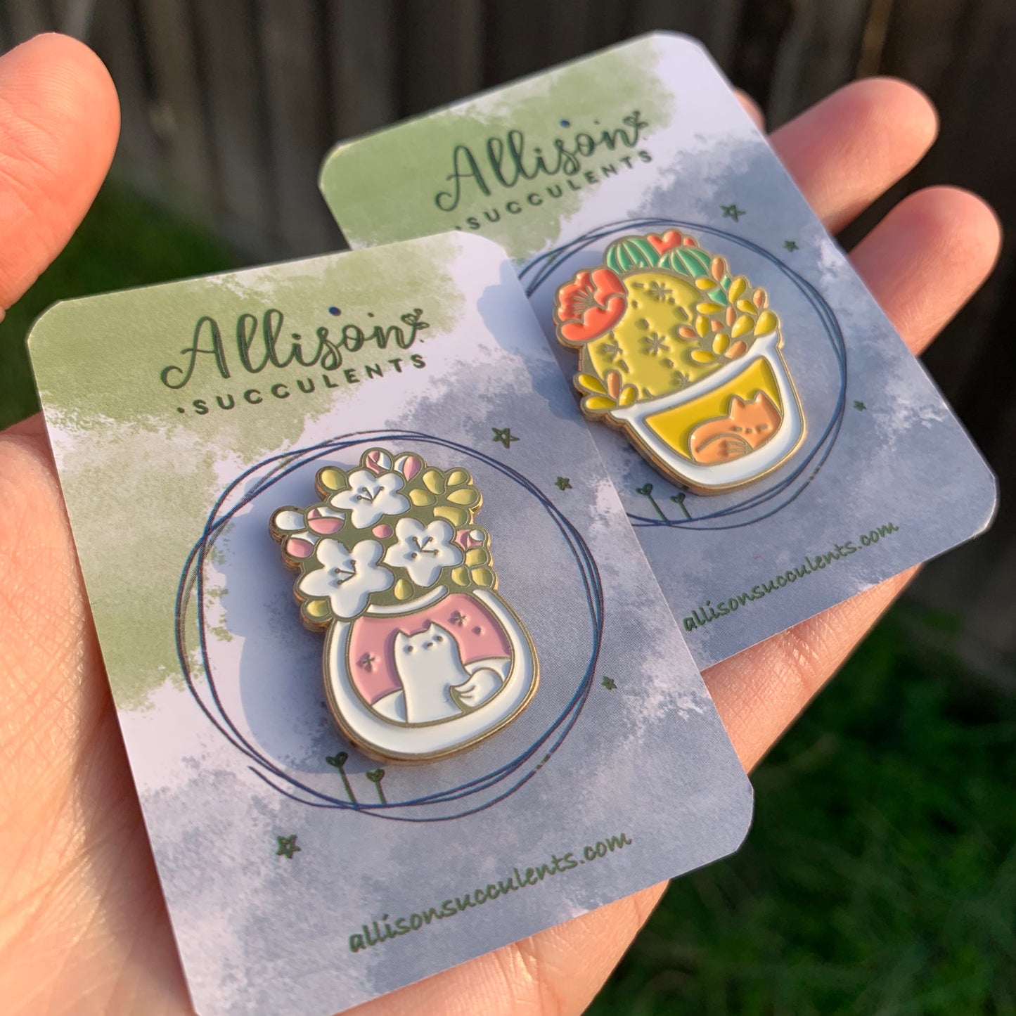 “Fox under flower bouquet” Enamel Pin