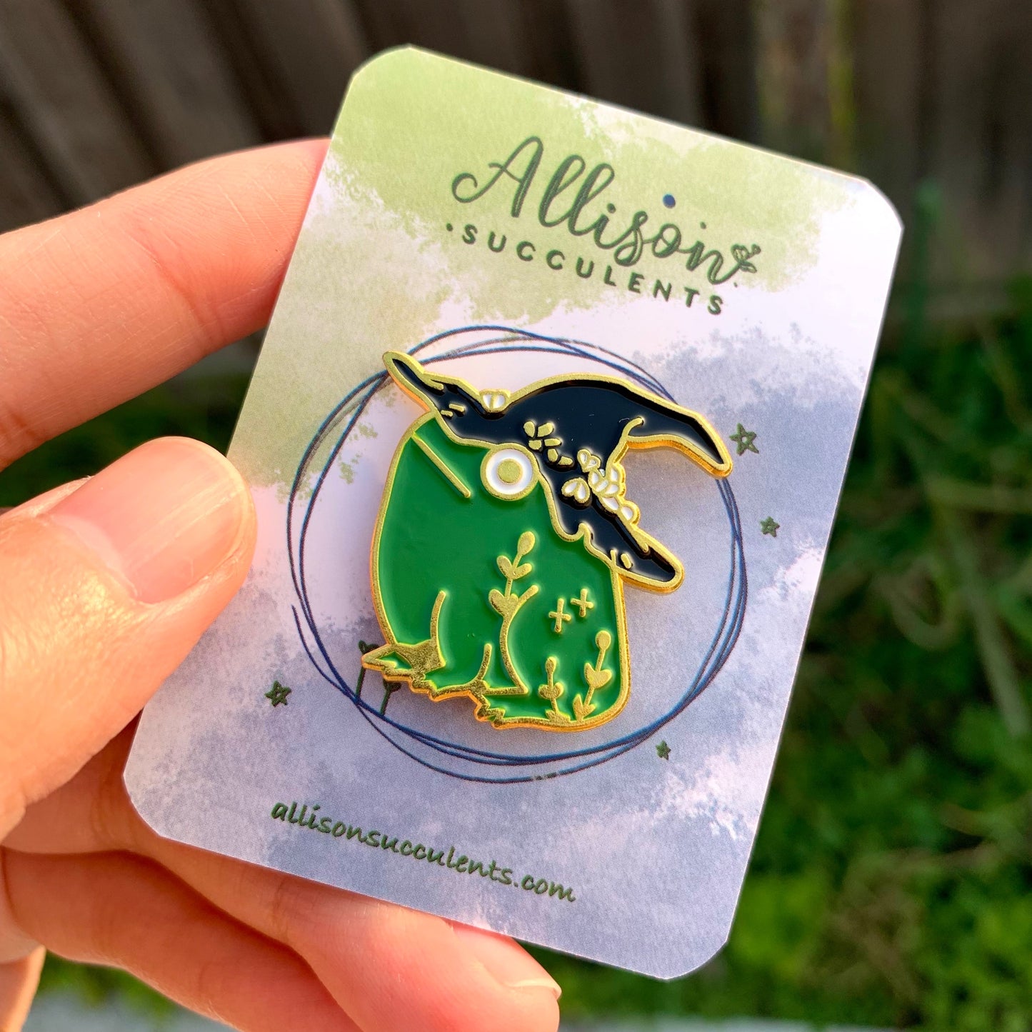 “Frog Wizard” Enamel Pin