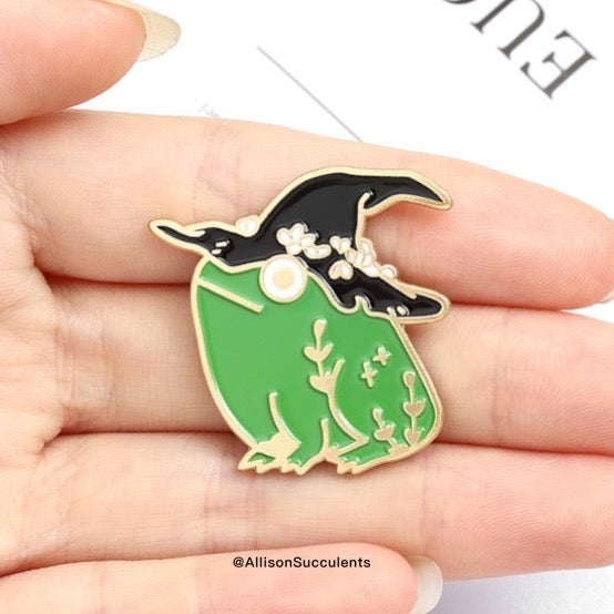 “Frog Wizard” Enamel Pin