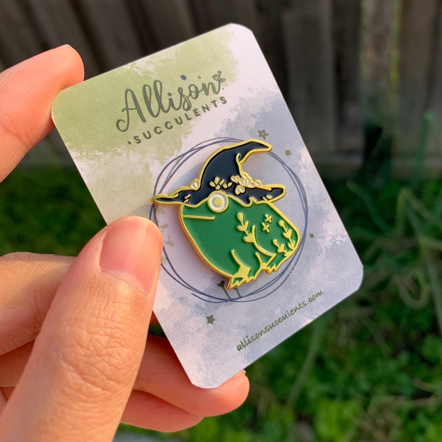 “Frog Wizard” Enamel Pin