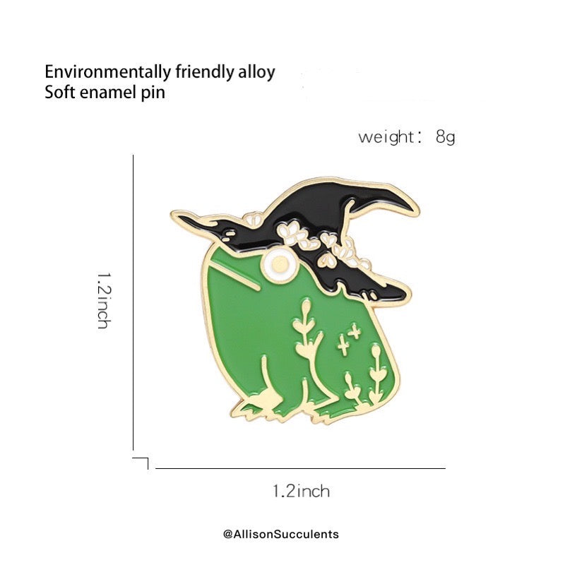“Frog Wizard” Enamel Pin