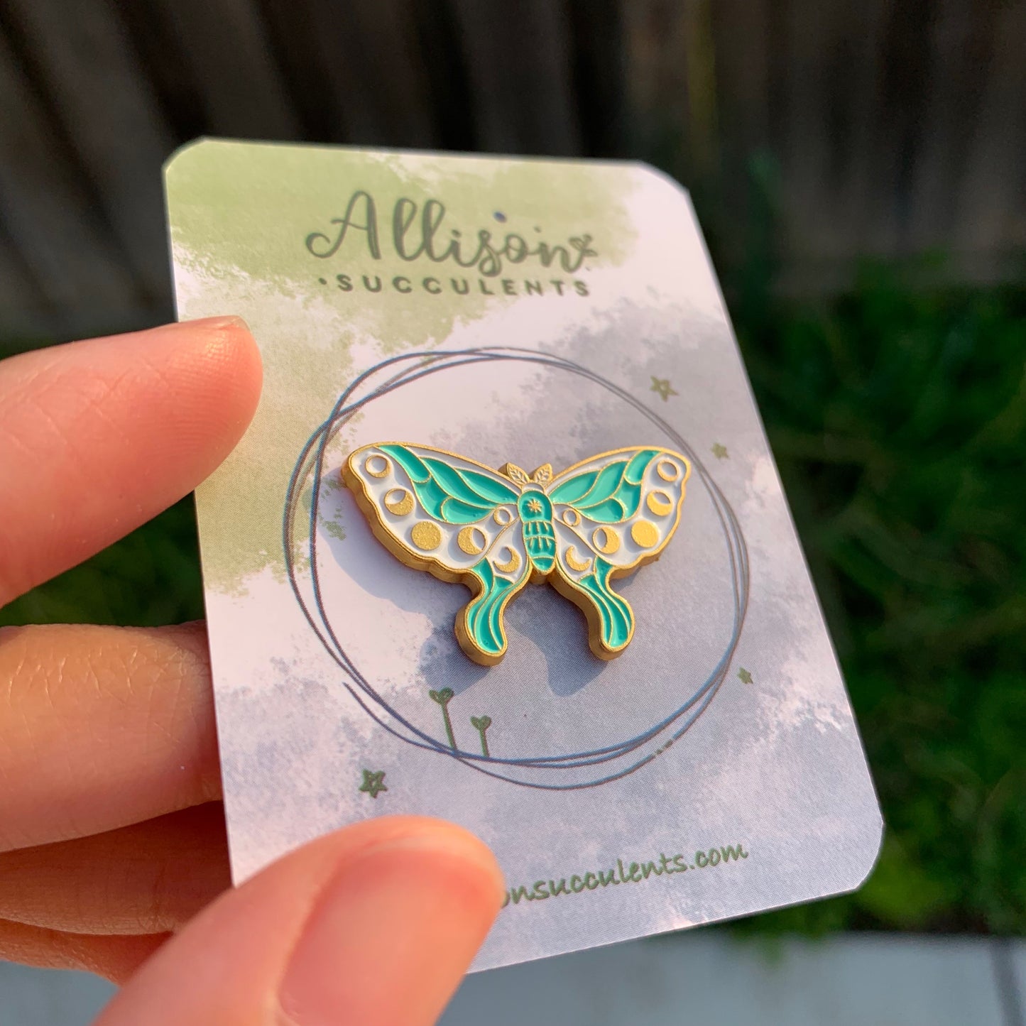 “Moon Cycle Butterfly” Enamel Pin