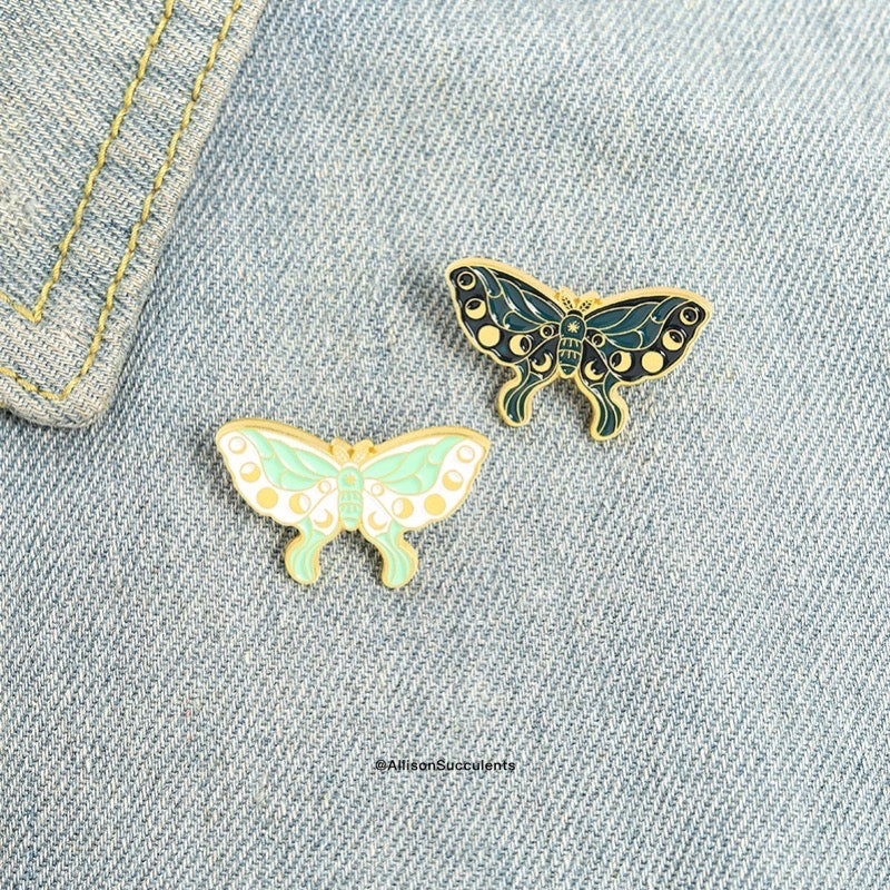 “Moon Cycle Butterfly” Enamel Pin