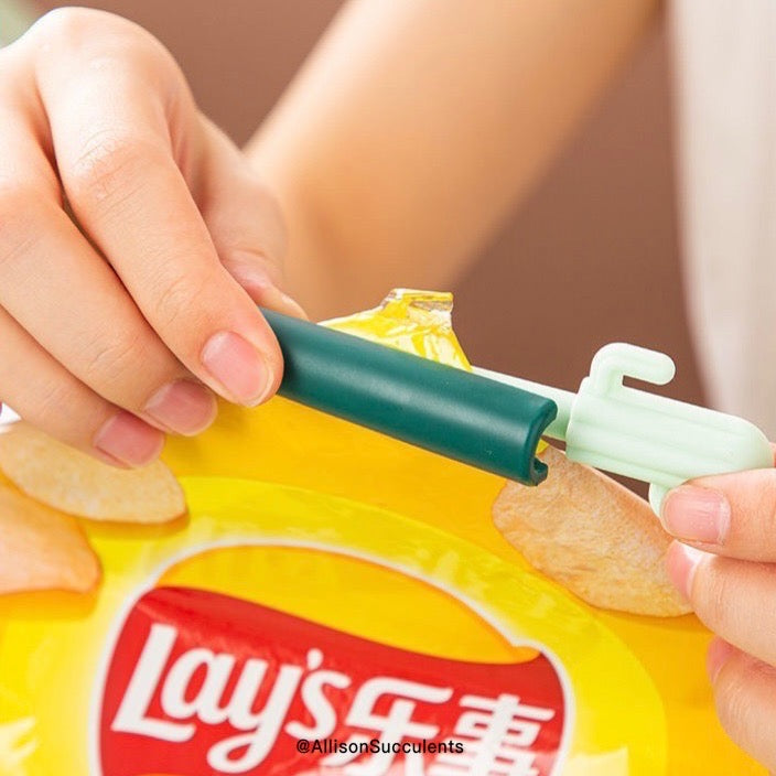 Cactus Bag Sealing Clips With Sticker Container
