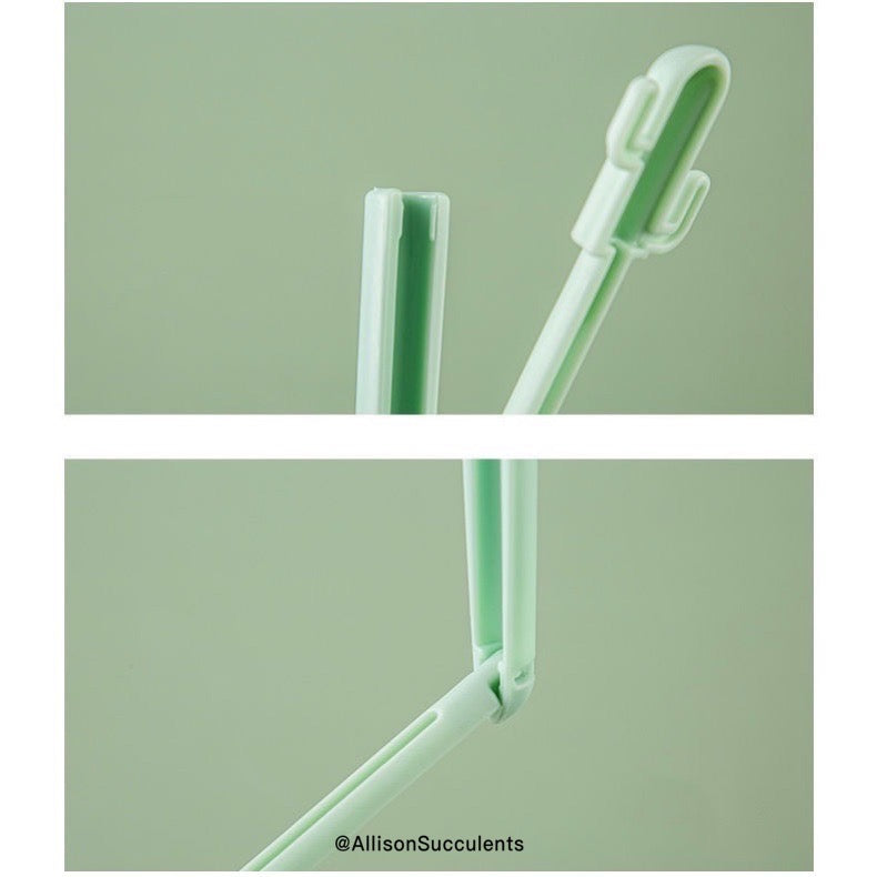 Cactus Bag Sealing Clips With Sticker Container