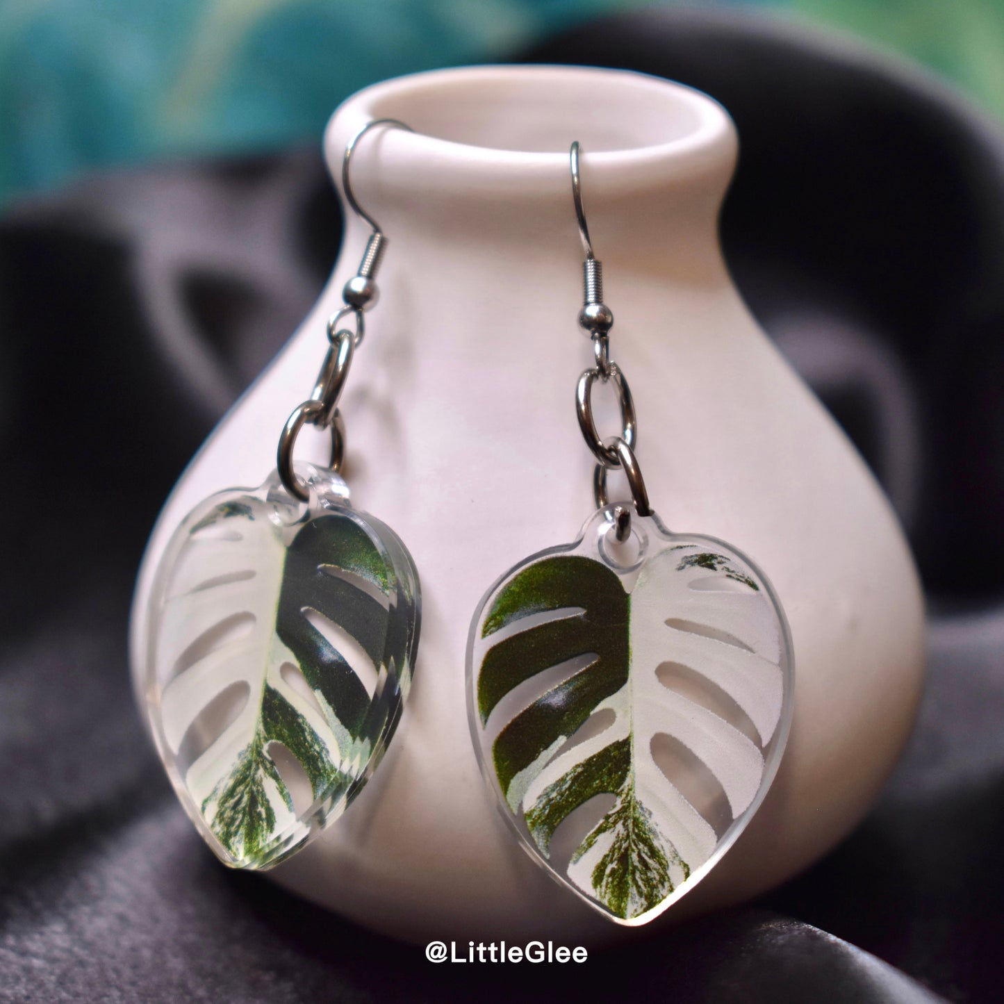 Monstera Acrylic Earrings