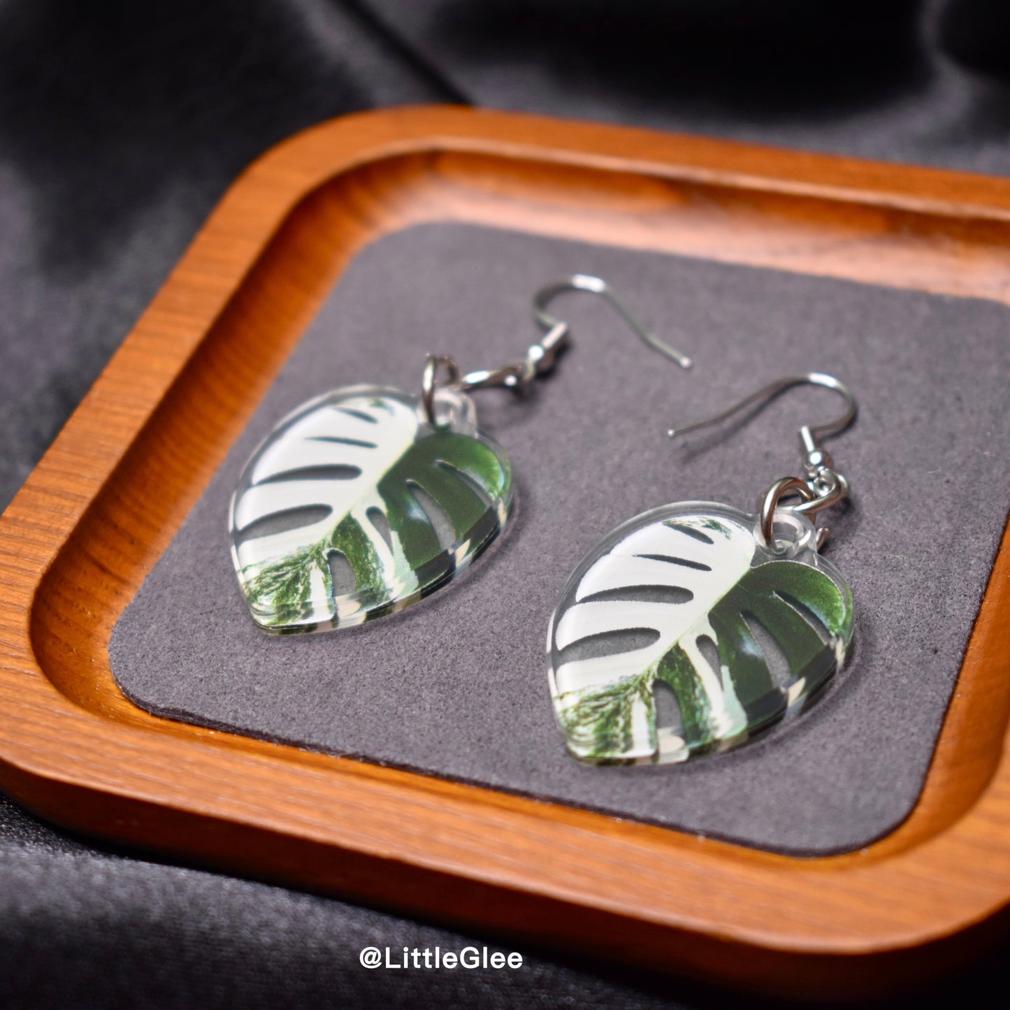 Monstera Acrylic Earrings