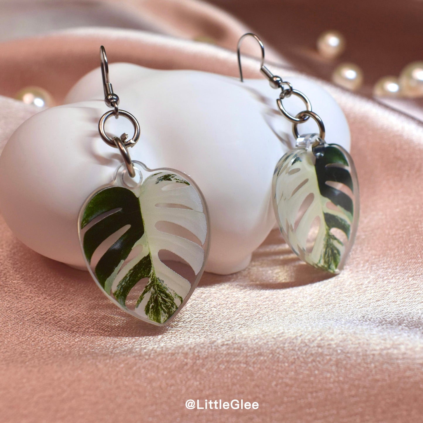 Monstera Acrylic Earrings