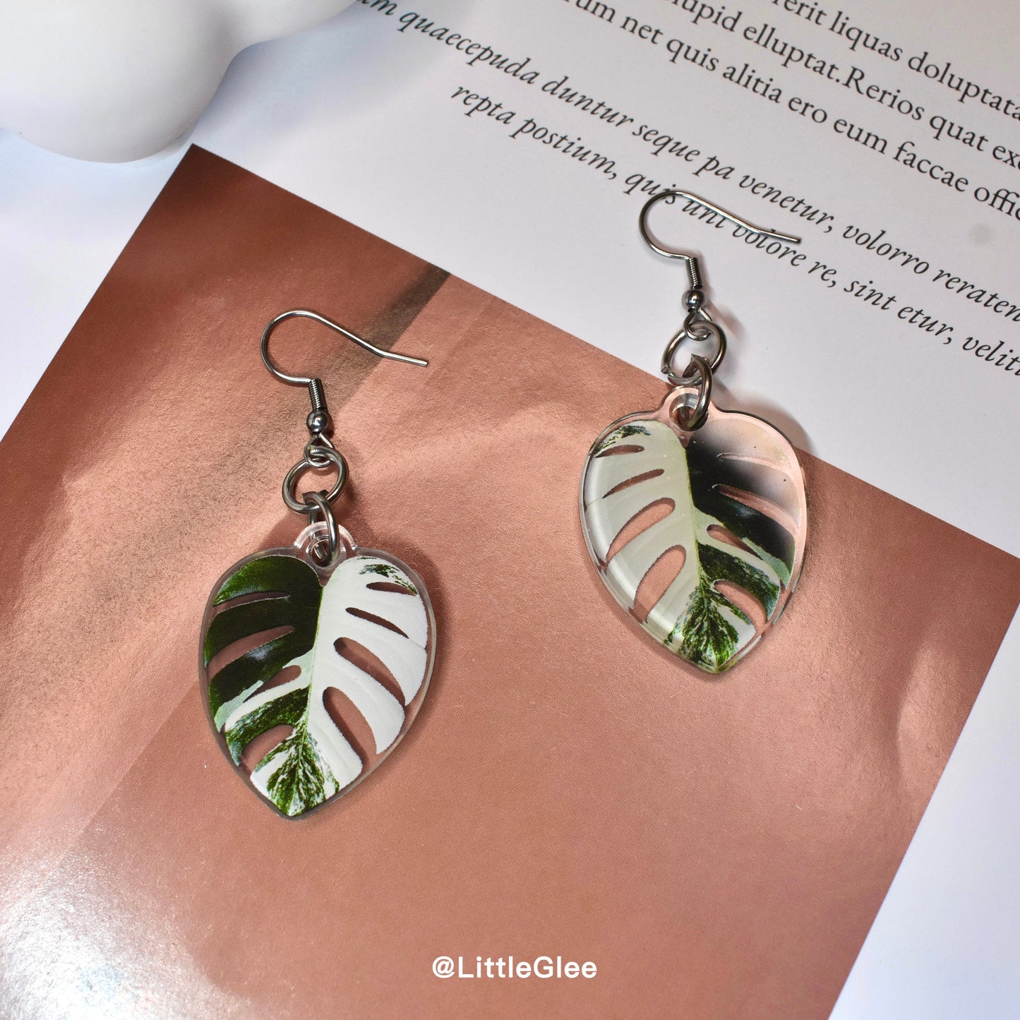 Monstera Acrylic Earrings