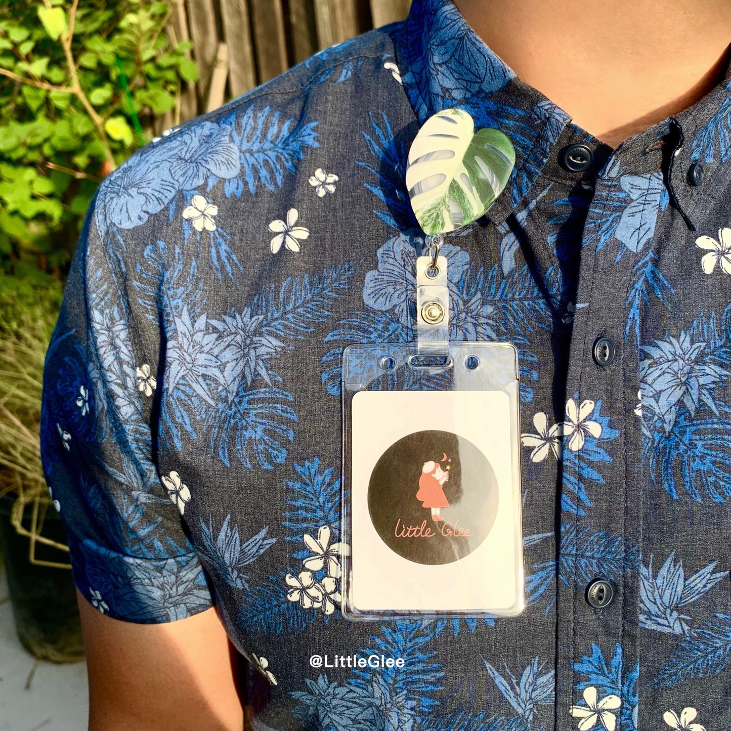 5 PCS Realistic Variegated Monstera Albo Set (Coaster, Phone Grip, Retractable Badge Reel, Keychain, Magnet)
