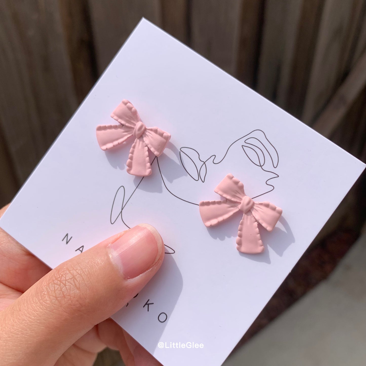 Cute 'Pink Bou' Earrings (S925 Post)