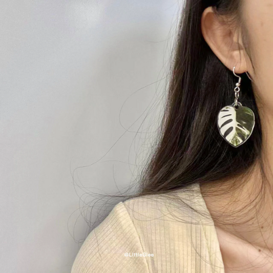 Monstera Acrylic Earrings