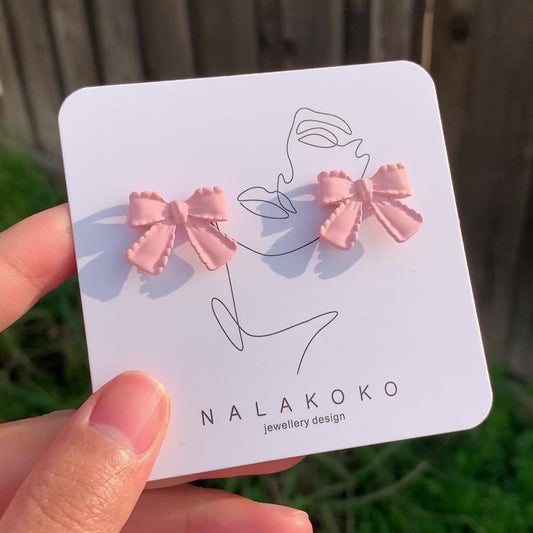 Cute 'Pink Bou' Earrings (S925 Post)