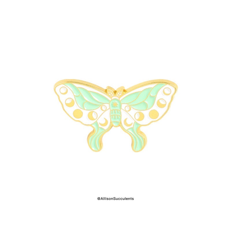 “Moon Cycle Butterfly” Enamel Pin