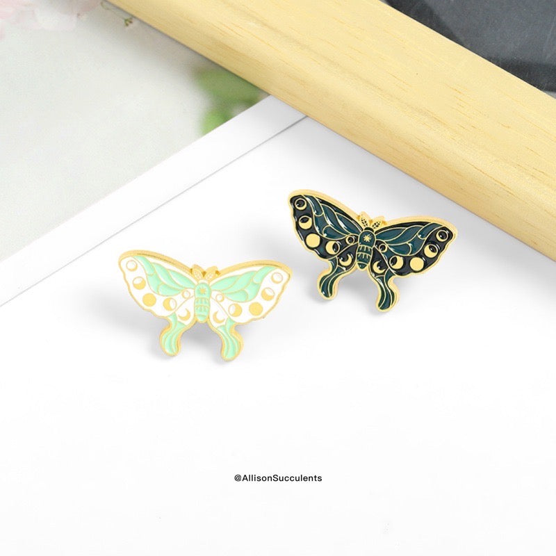 “Moon Cycle Butterfly” Enamel Pin
