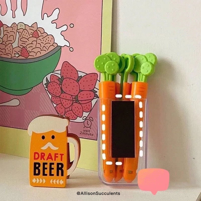 Carrot Bag Sealing Clips With Magnet Container