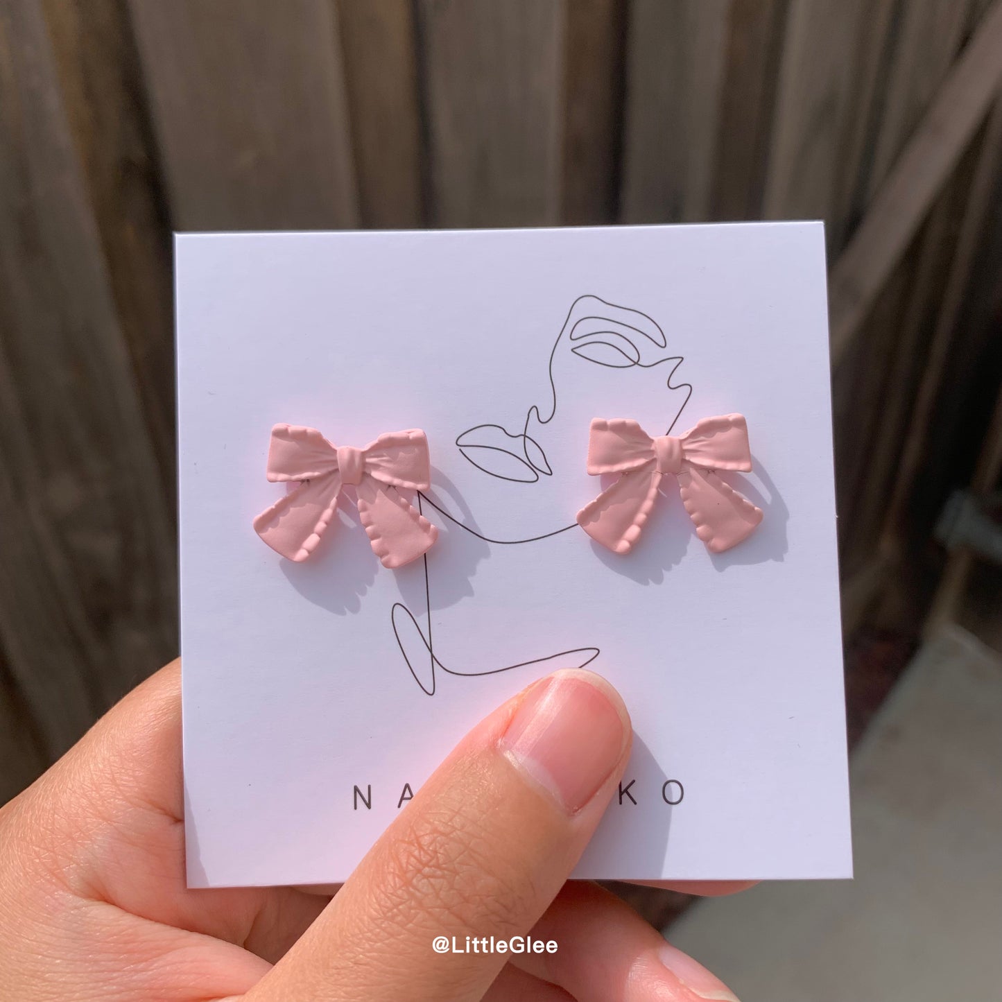 Cute 'Pink Bou' Earrings (S925 Post)